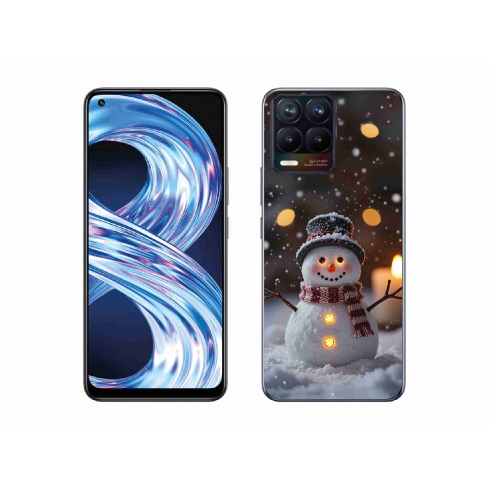 Gelový kryt mmCase na Realme 8 Pro - veselý sněhulák