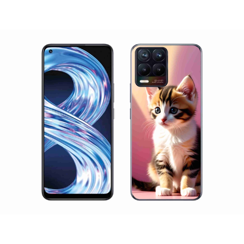 Gelový kryt mmCase na Realme 8 Pro - zvědavé kotě 2