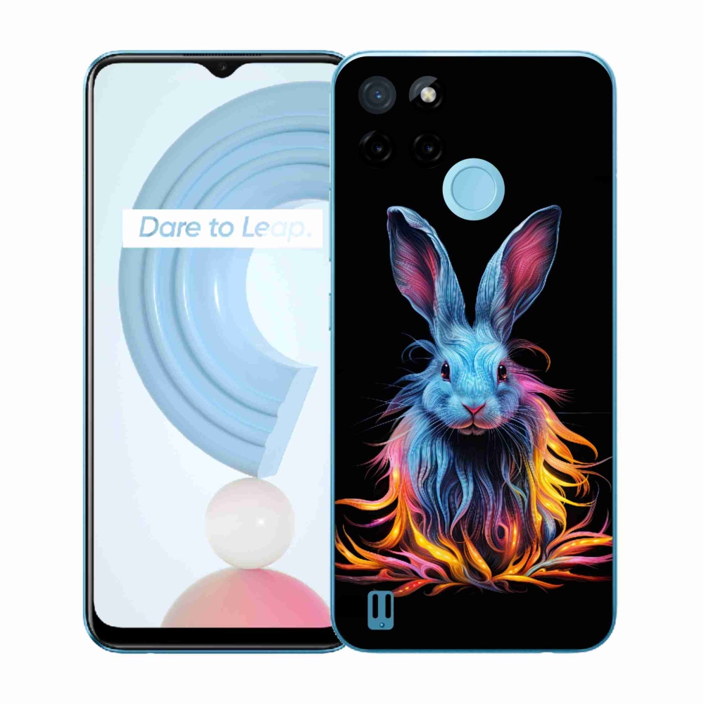 Gelový kryt mmCase na Realme C21Y/C25Y - abstraktní zajíc