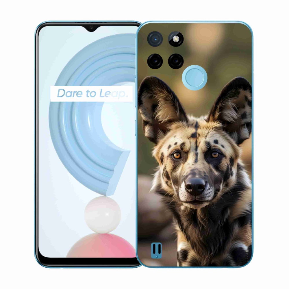 Gelový kryt mmCase na Realme C21Y/C25Y - africký divoký pes