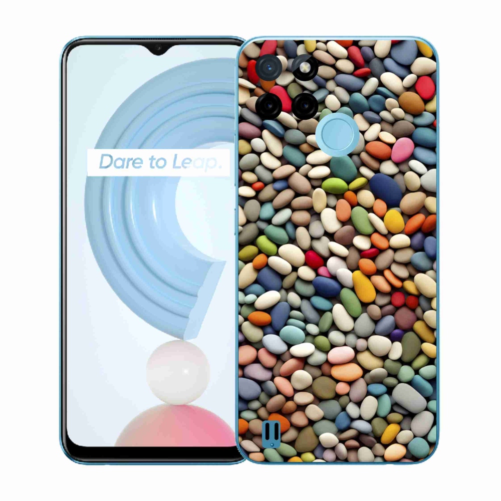 Gelový kryt mmCase na Realme C21Y/C25Y - barevné kamínky 2