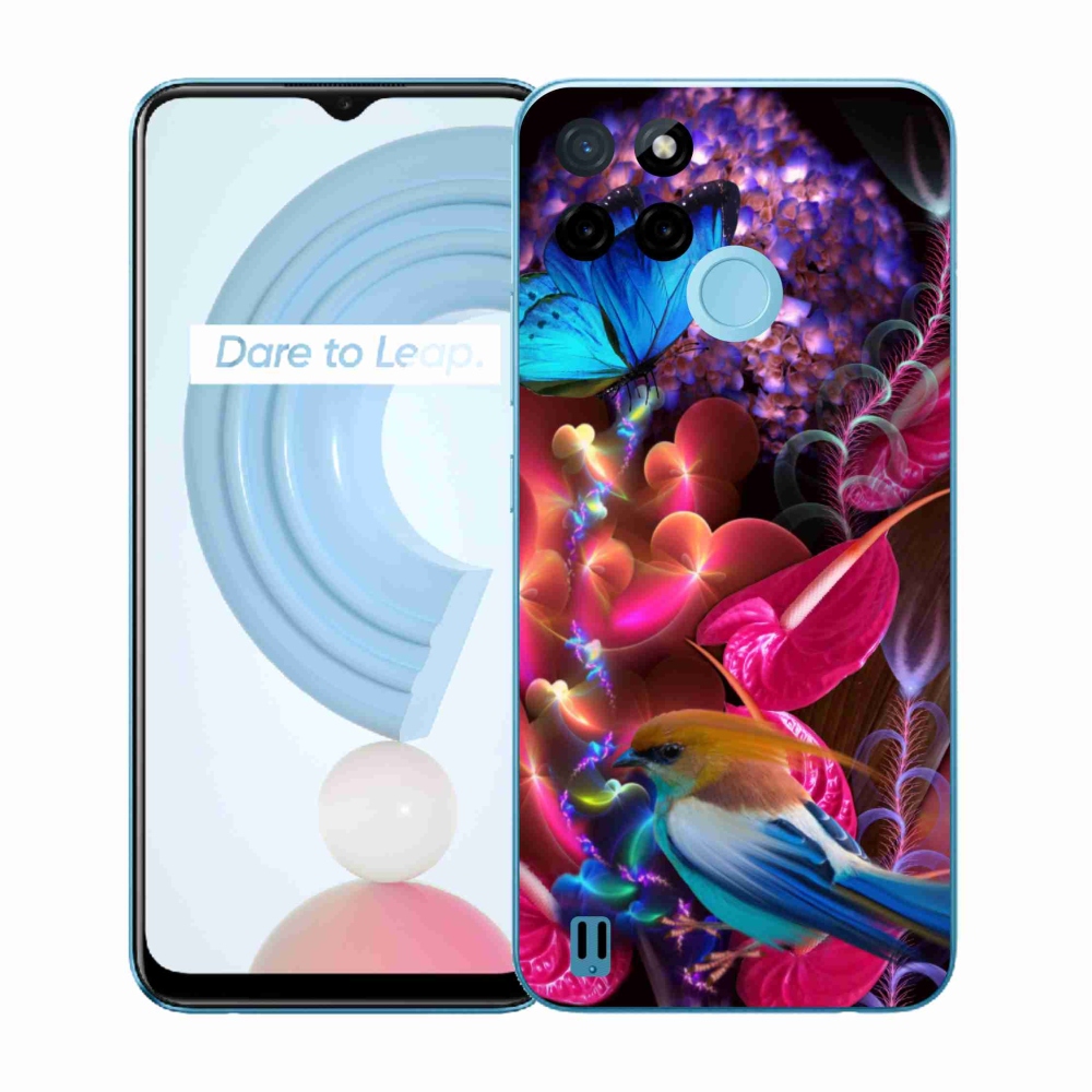 Gelový kryt mmCase na Realme C21Y/C25Y - barevné květiny