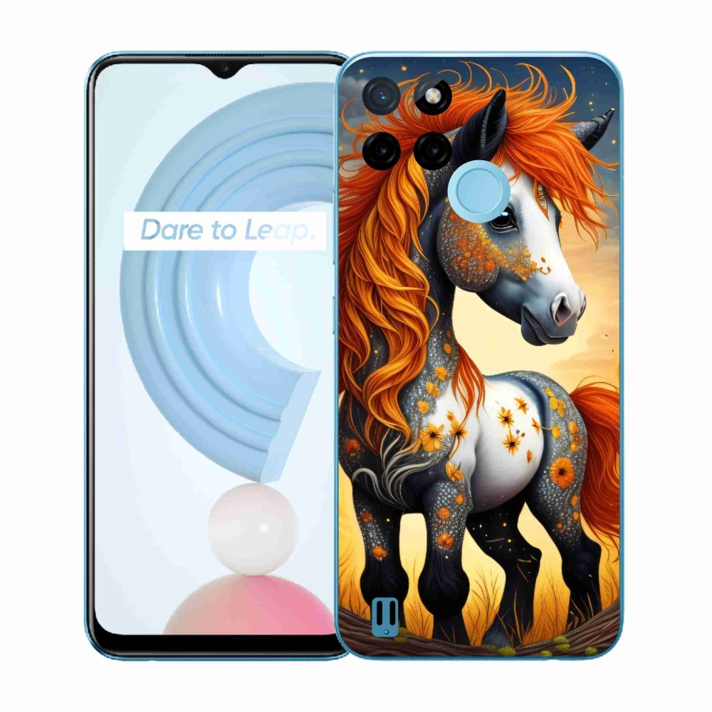 Gelový kryt mmCase na Realme C21Y/C25Y - barevný poník
