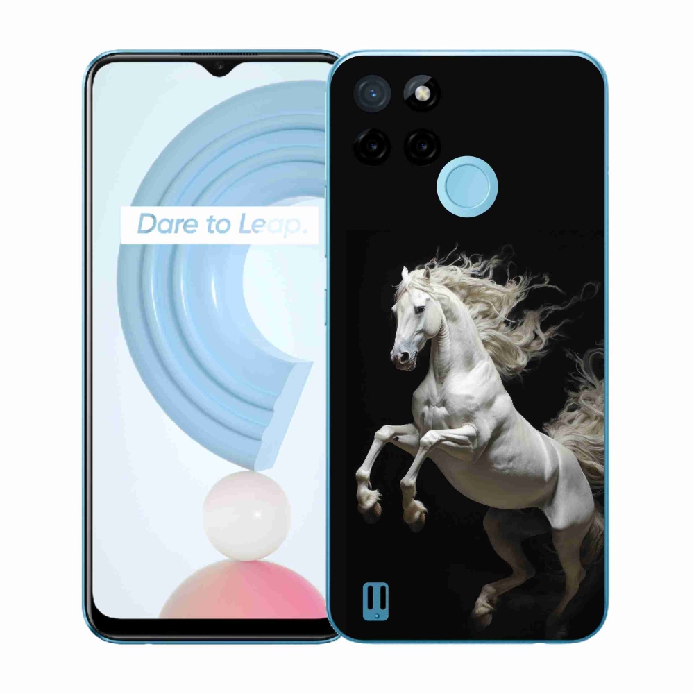 Gelový kryt mmCase na Realme C21Y/C25Y - bílý kůň 4