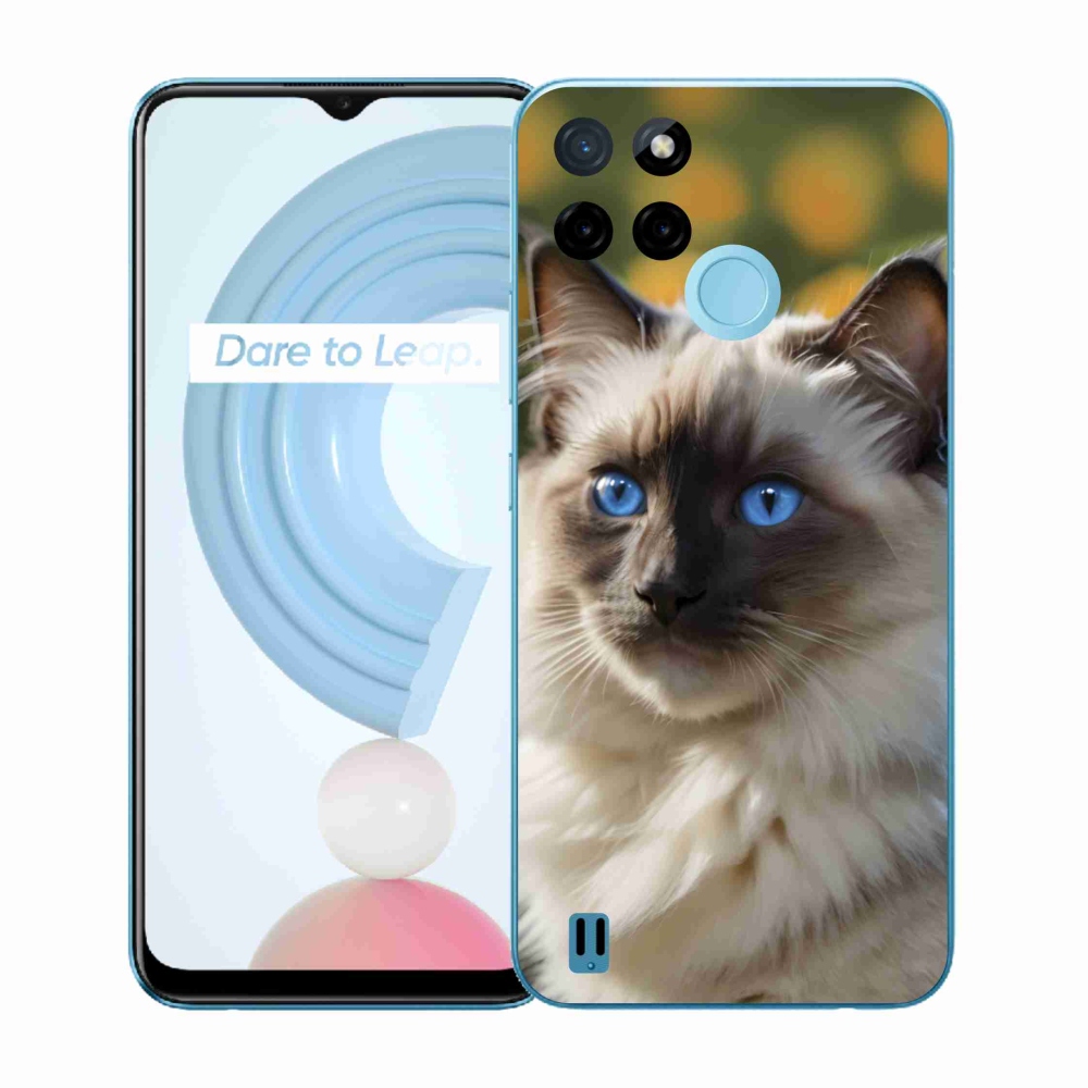 Gelový kryt mmCase na Realme C21Y/C25Y - bílý ragdoll