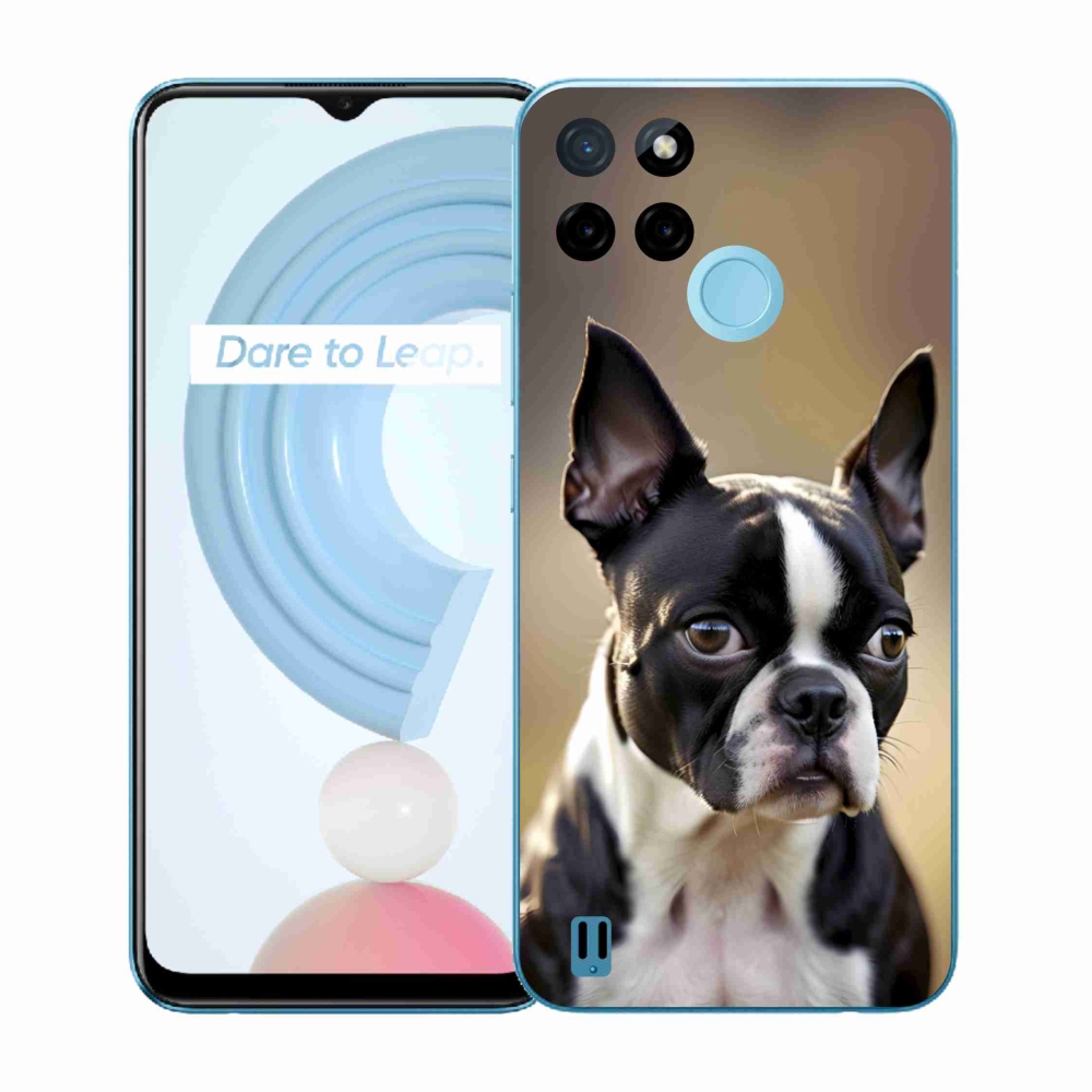 Gelový kryt mmCase na Realme C21Y/C25Y - bostonský teriér