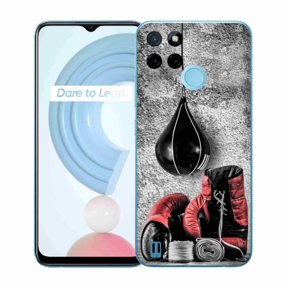 Gelový kryt mmCase na Realme C21Y/C25Y - boxovací pytel a rukavice