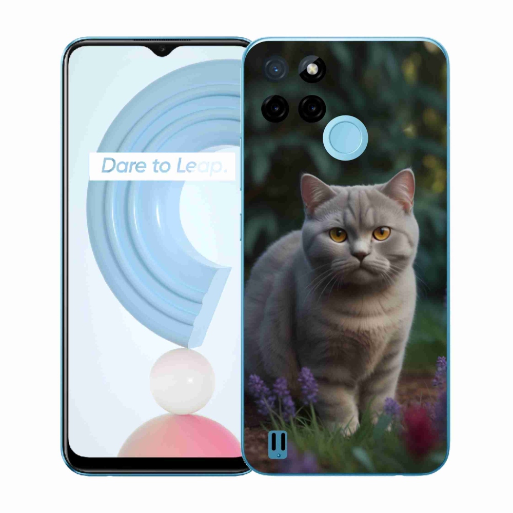 Gelový kryt mmCase na Realme C21Y/C25Y - britská kočka