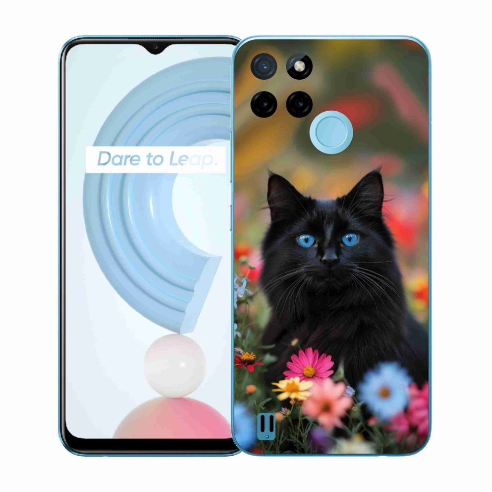 Gelový kryt mmCase na Realme C21Y/C25Y - černé kotě 4