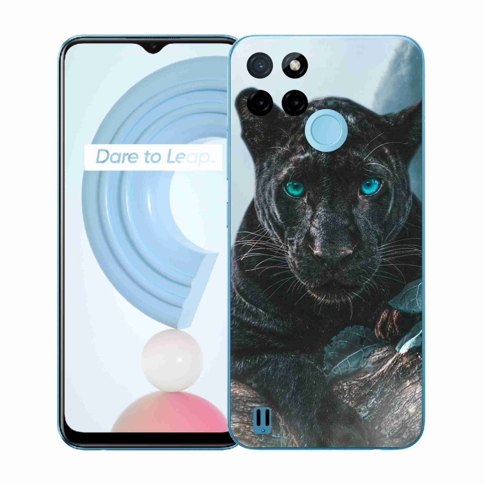 Gelový kryt mmCase na Realme C21Y/C25Y - černý panter