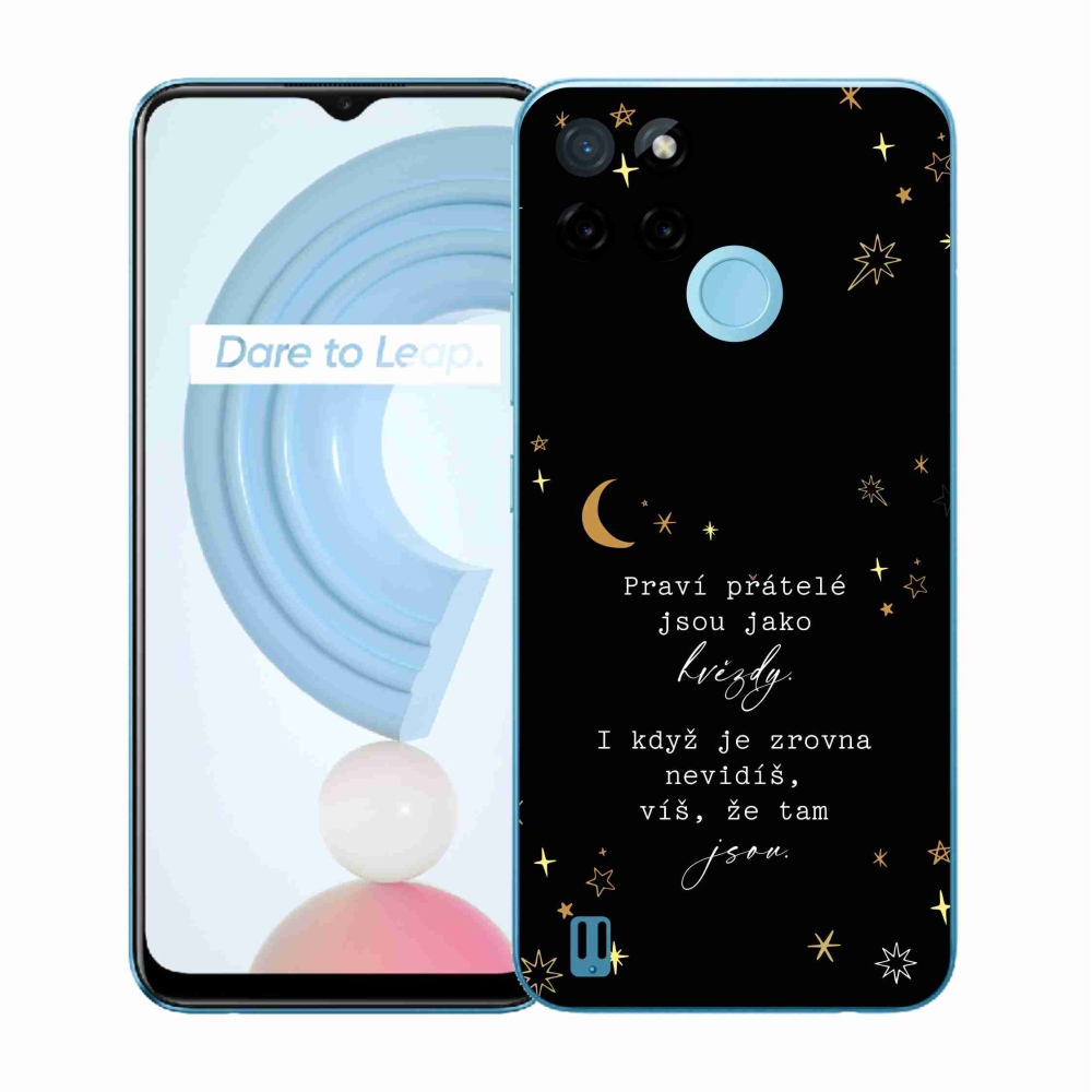 Gelový kryt mmCase na Realme C21Y/C25Y - citát 6 černé pozadí
