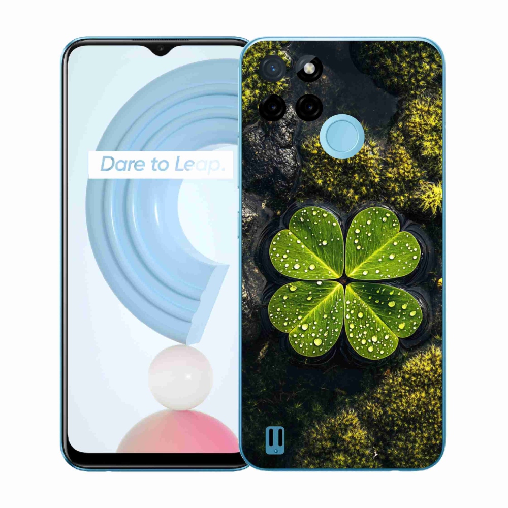 Gelový kryt mmCase na Realme C21Y/C25Y - čtyřlístek