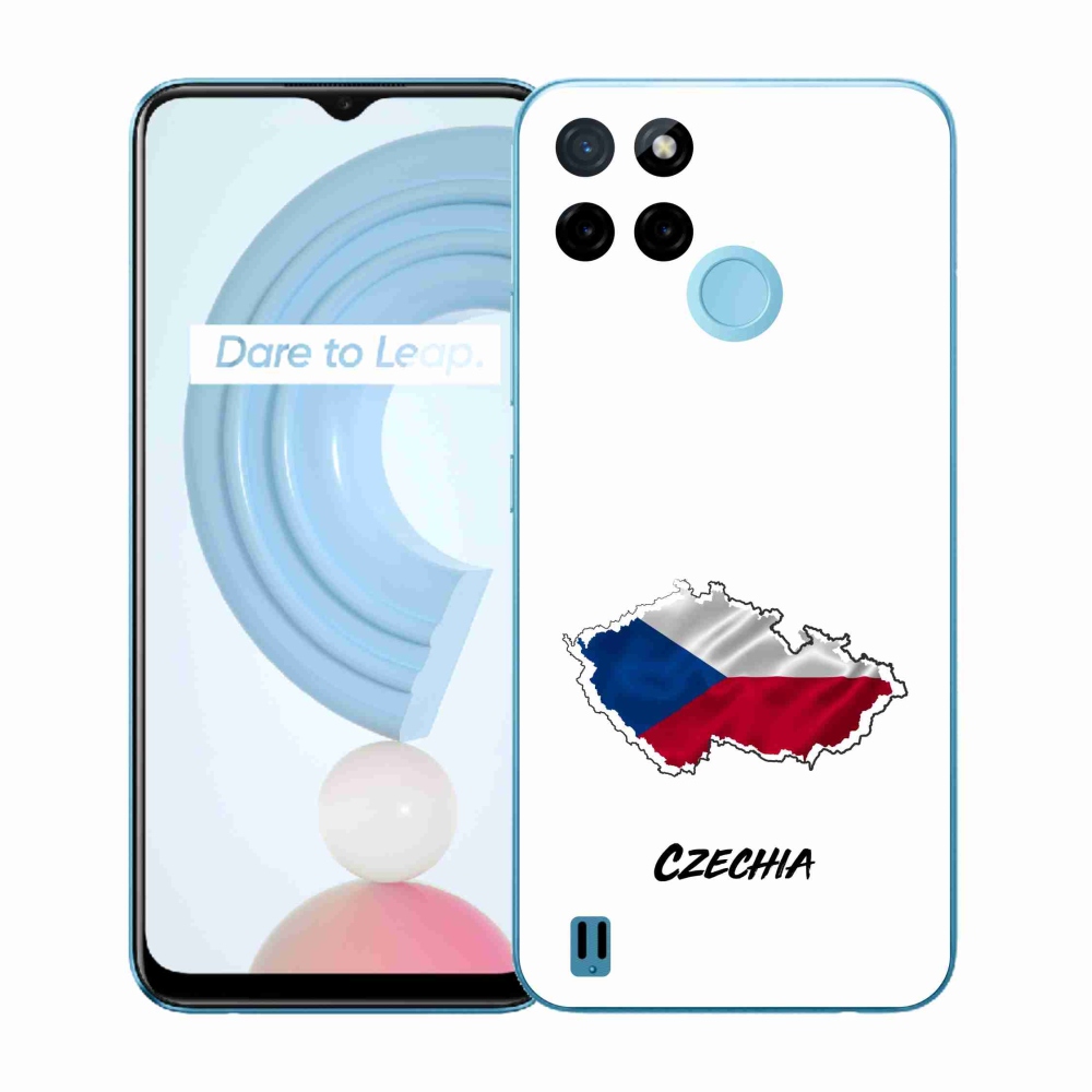 Gelový kryt mmCase na Realme C21Y/C25Y - Czechia bílé pozadí