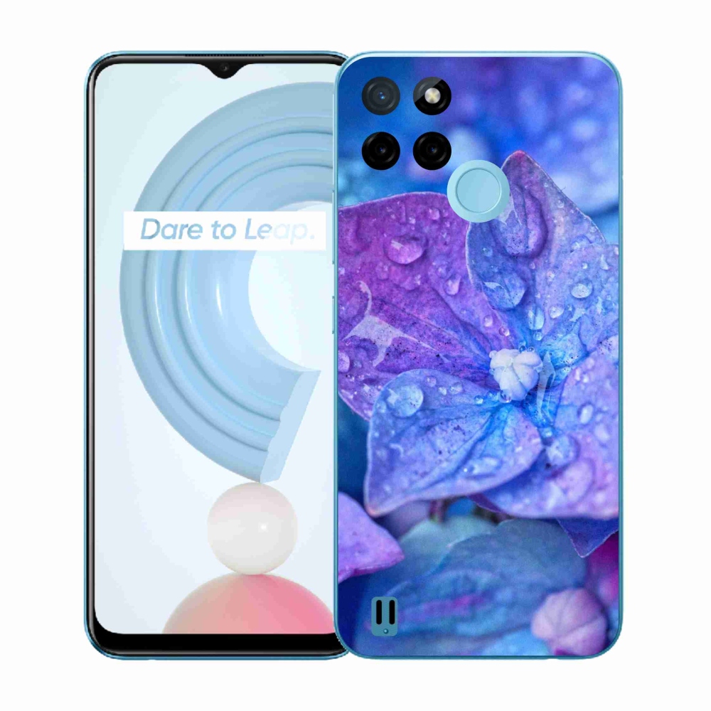 Gelový kryt mmCase na Realme C21Y/C25Y - fialový květ