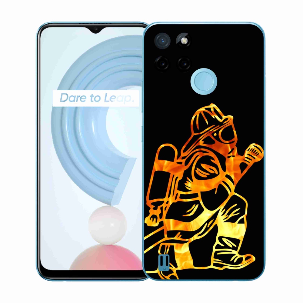 Gelový kryt mmCase na Realme C21Y/C25Y - hasič 1