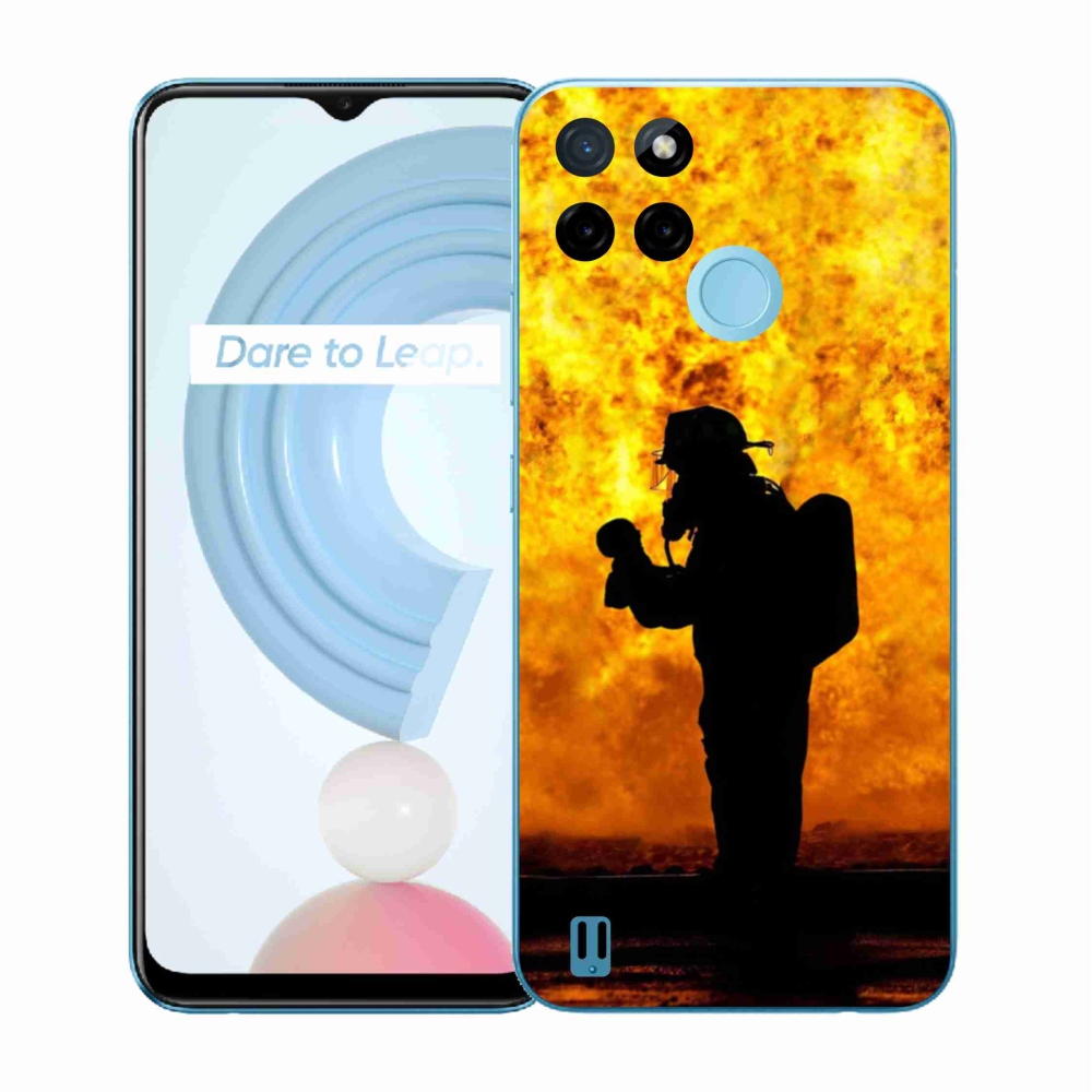 Gelový kryt mmCase na Realme C21Y/C25Y - hasič
