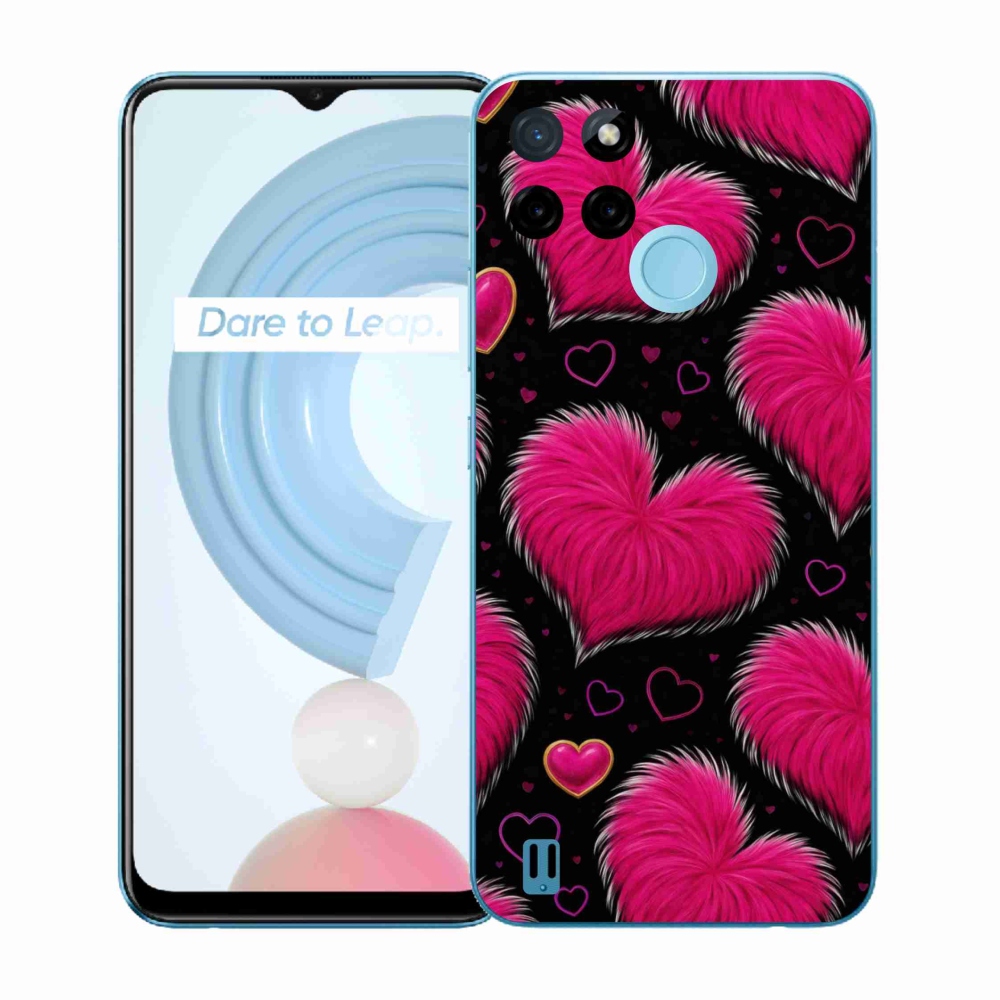 Gelový kryt mmCase na Realme C21Y/C25Y - hebká srdce