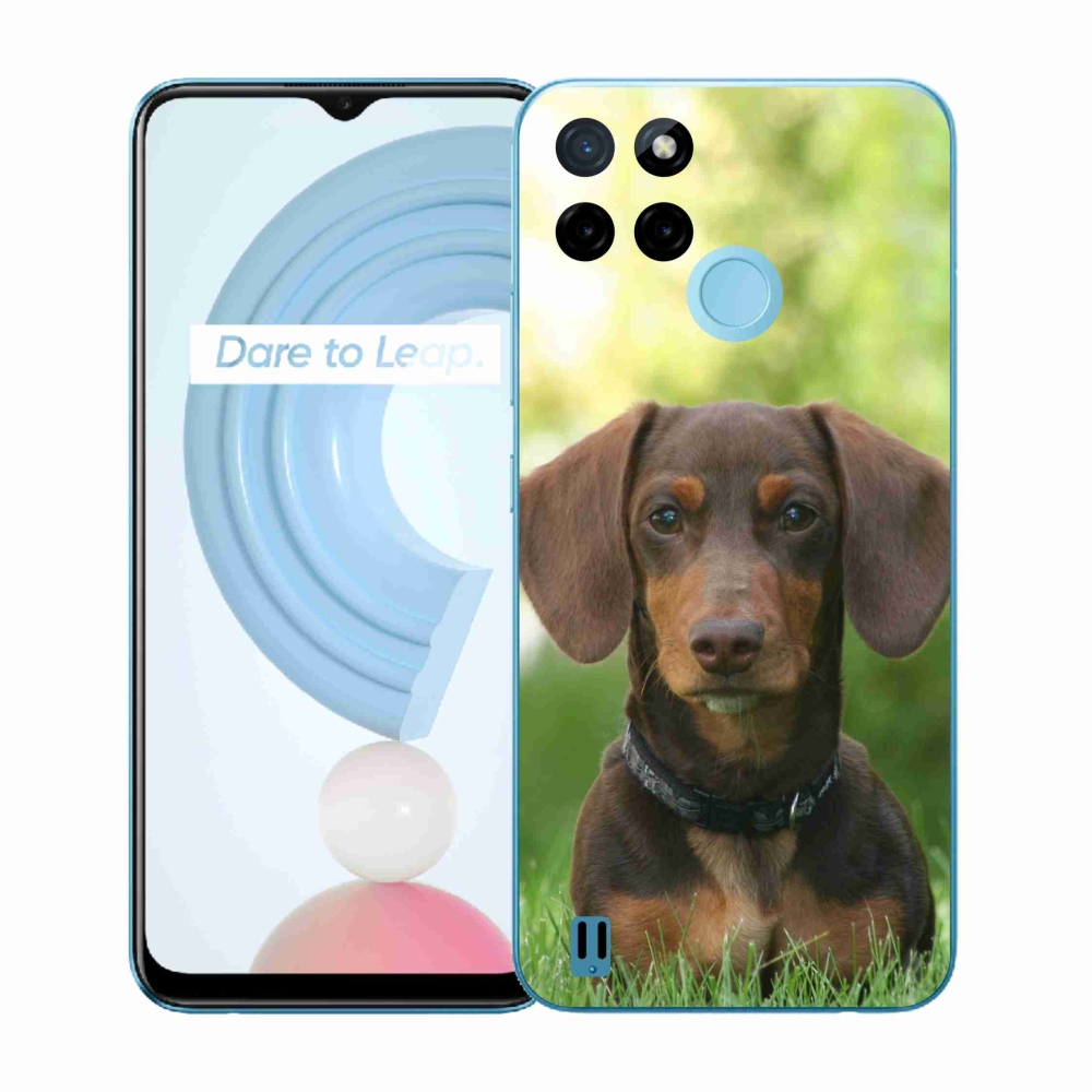 Gelový kryt mmCase na Realme C21Y/C25Y - hnědý jezevčík