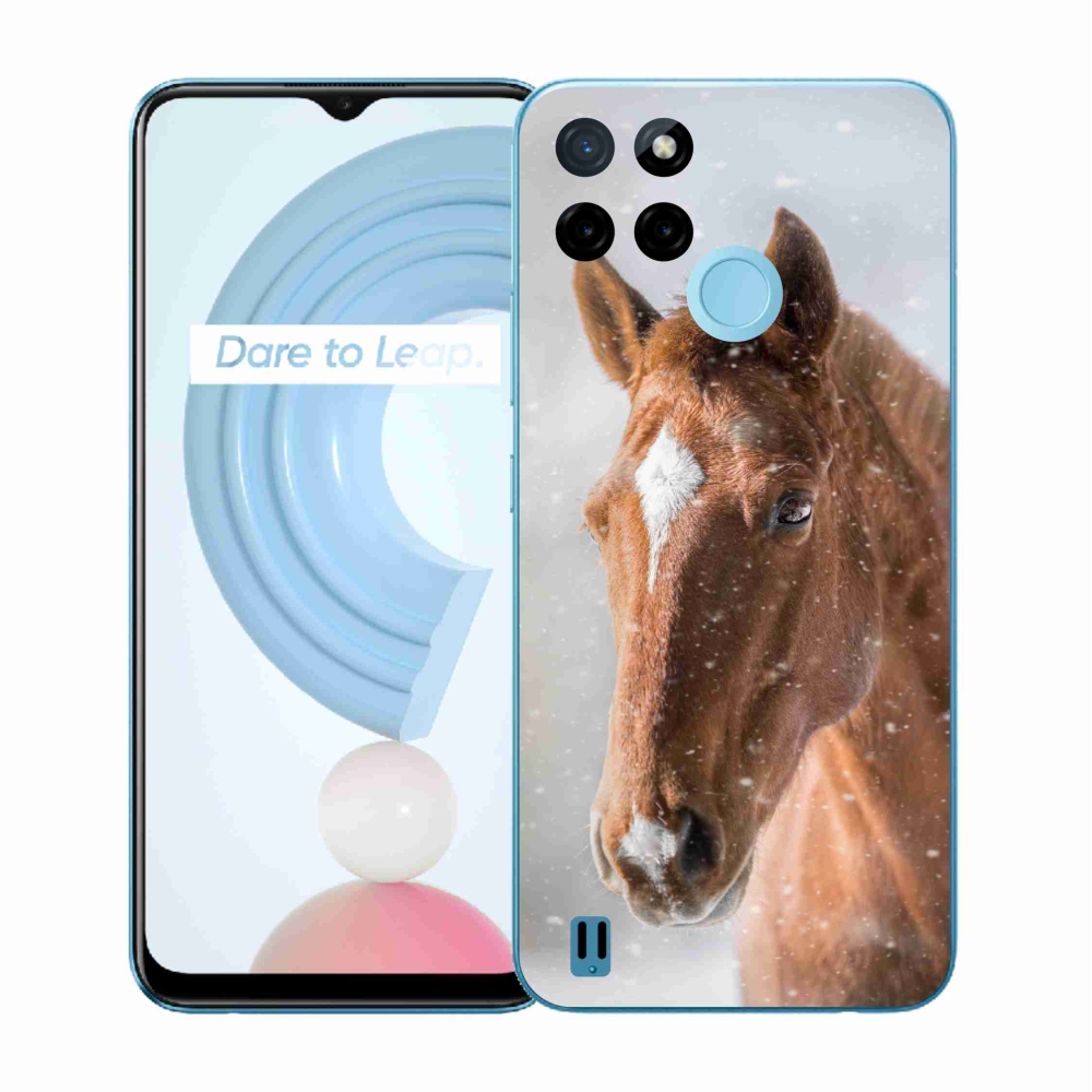 Gelový kryt mmCase na Realme C21Y/C25Y - hnědý kůň 2