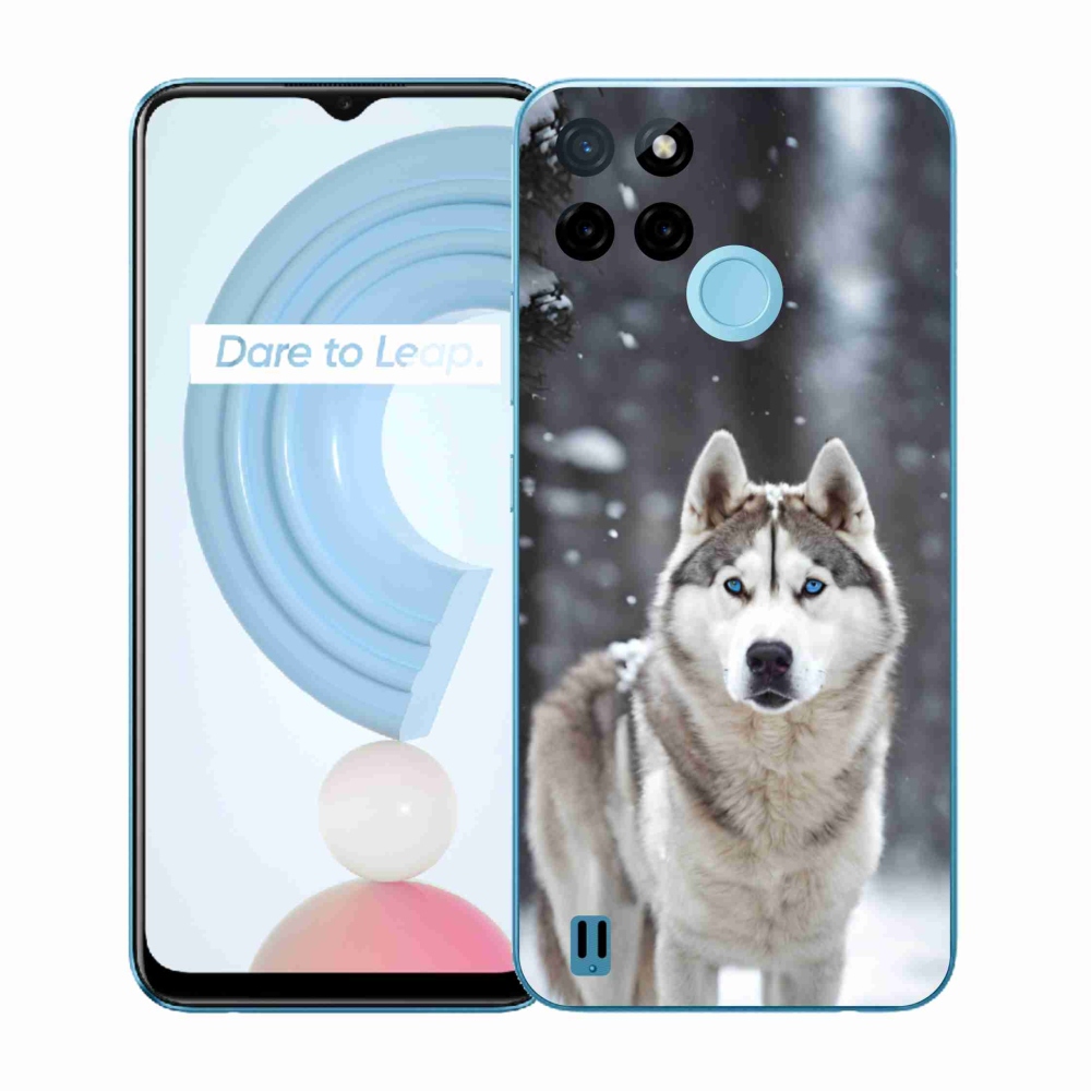 Gelový kryt mmCase na Realme C21Y/C25Y - husky 2