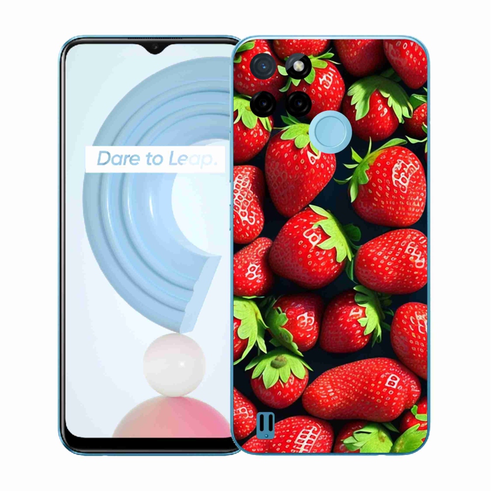 Gelový kryt mmCase na Realme C21Y/C25Y - jahody