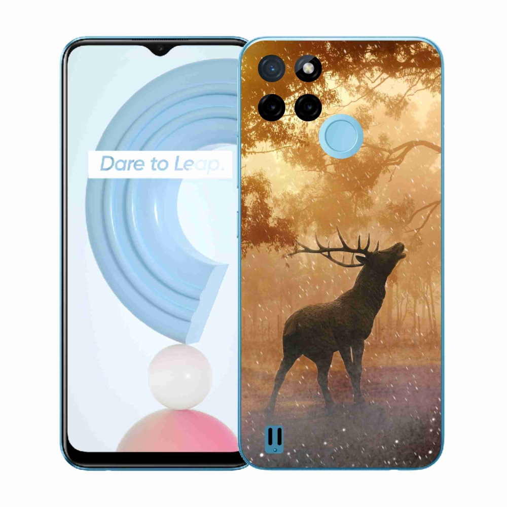 Gelový kryt mmCase na Realme C21Y/C25Y - jelen v říji