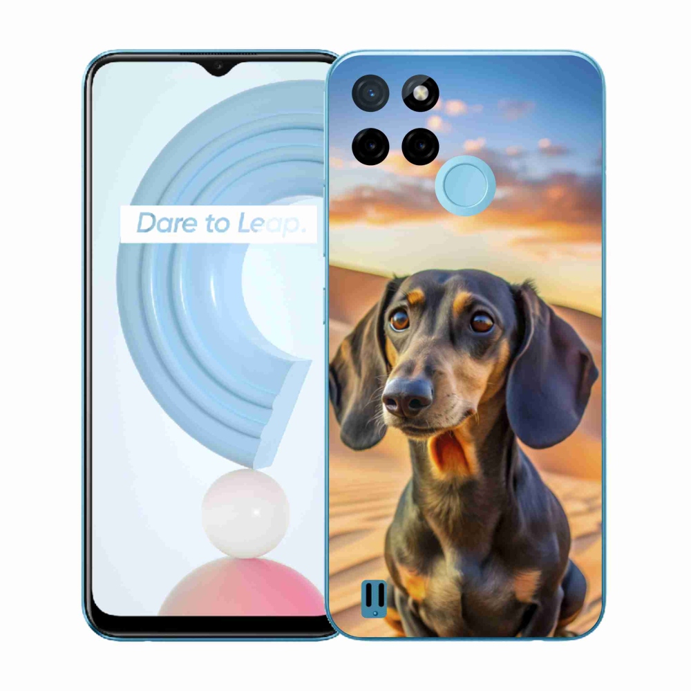 Gelový kryt mmCase na Realme C21Y/C25Y - jezevčík 3 