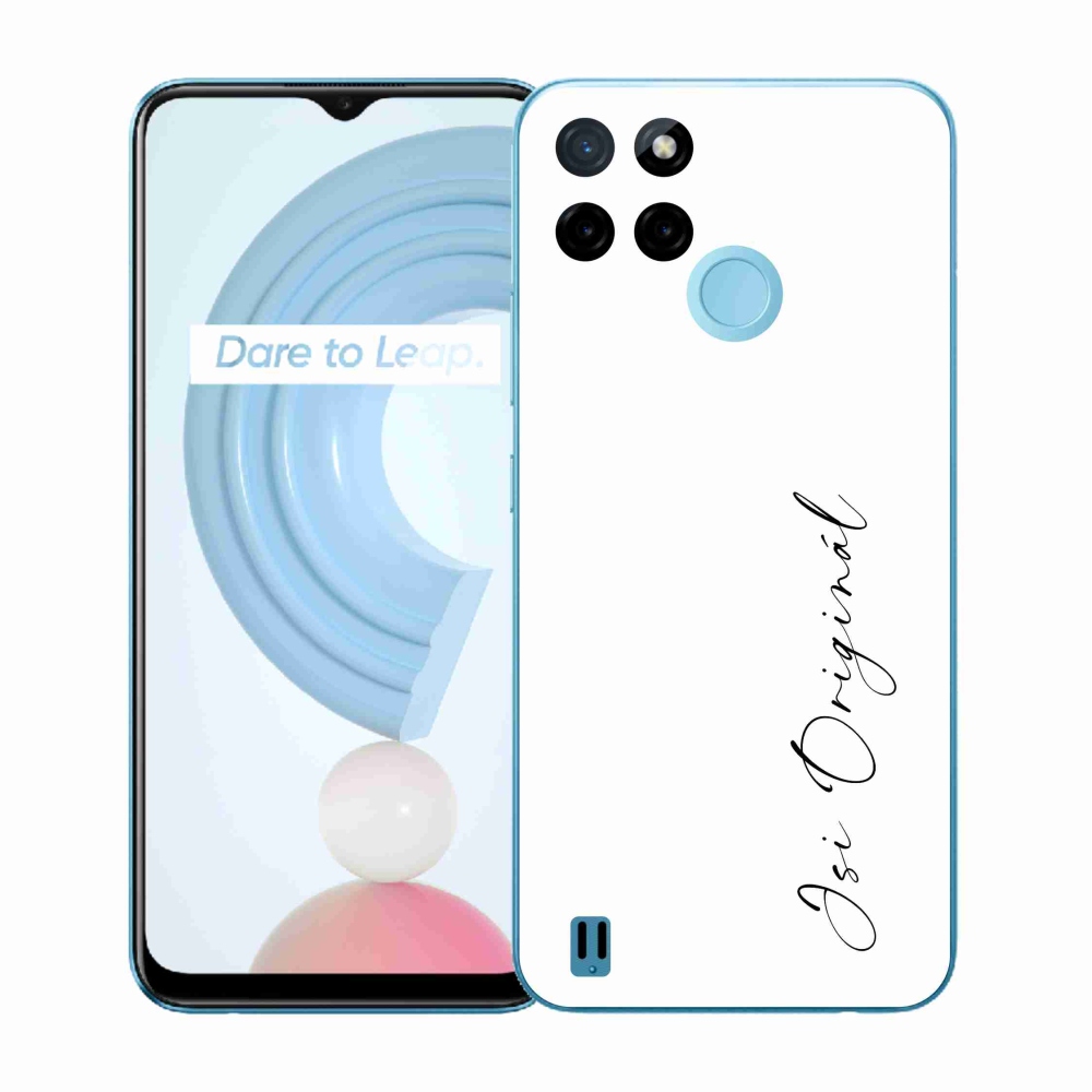 Gelový kryt mmCase na Realme C21Y/C25Y - jsi originál bílé pozadí