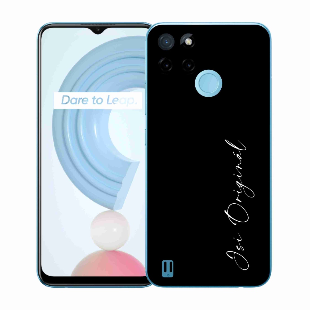 Gelový kryt mmCase na Realme C21Y/C25Y - jsi originál černé pozadí
