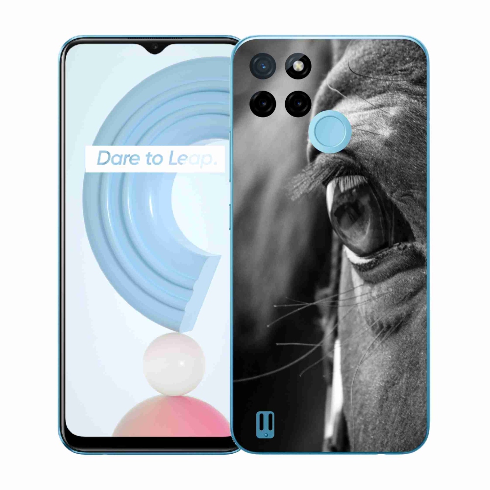 Gelový kryt mmCase na Realme C21Y/C25Y - koňský pohled
