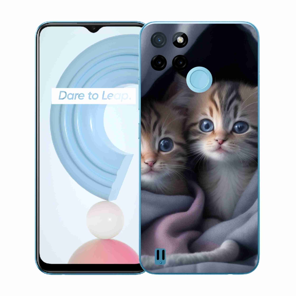Gelový kryt mmCase na Realme C21Y/C25Y - kočičí duo 2