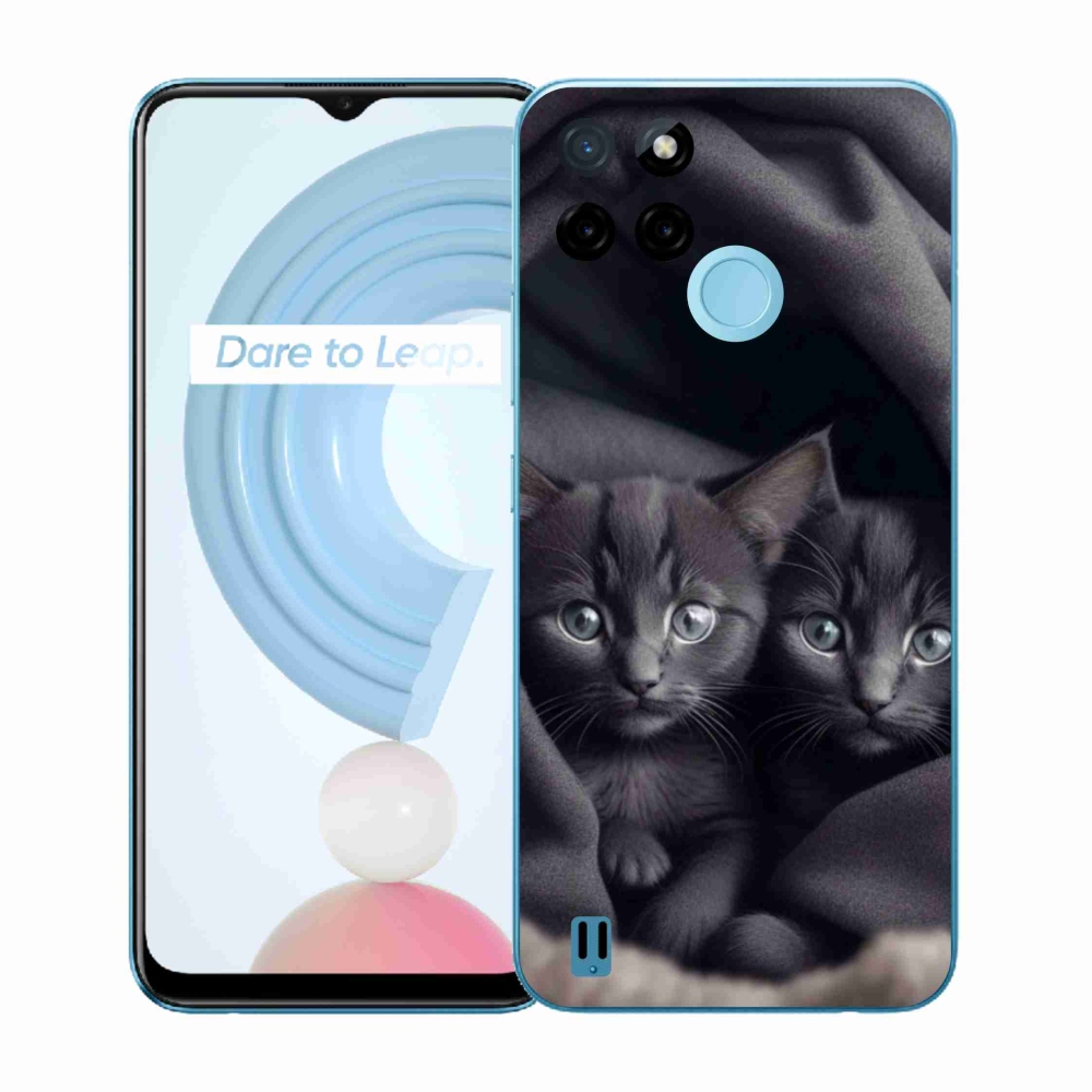 Gelový kryt mmCase na Realme C21Y/C25Y - kočičí duo