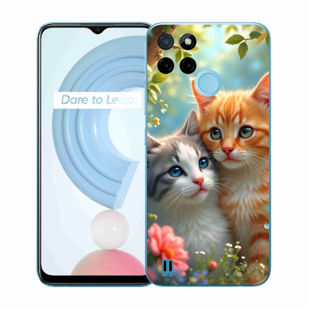 Gelový kryt mmCase na Realme C21Y/C25Y - kočičí láska 2