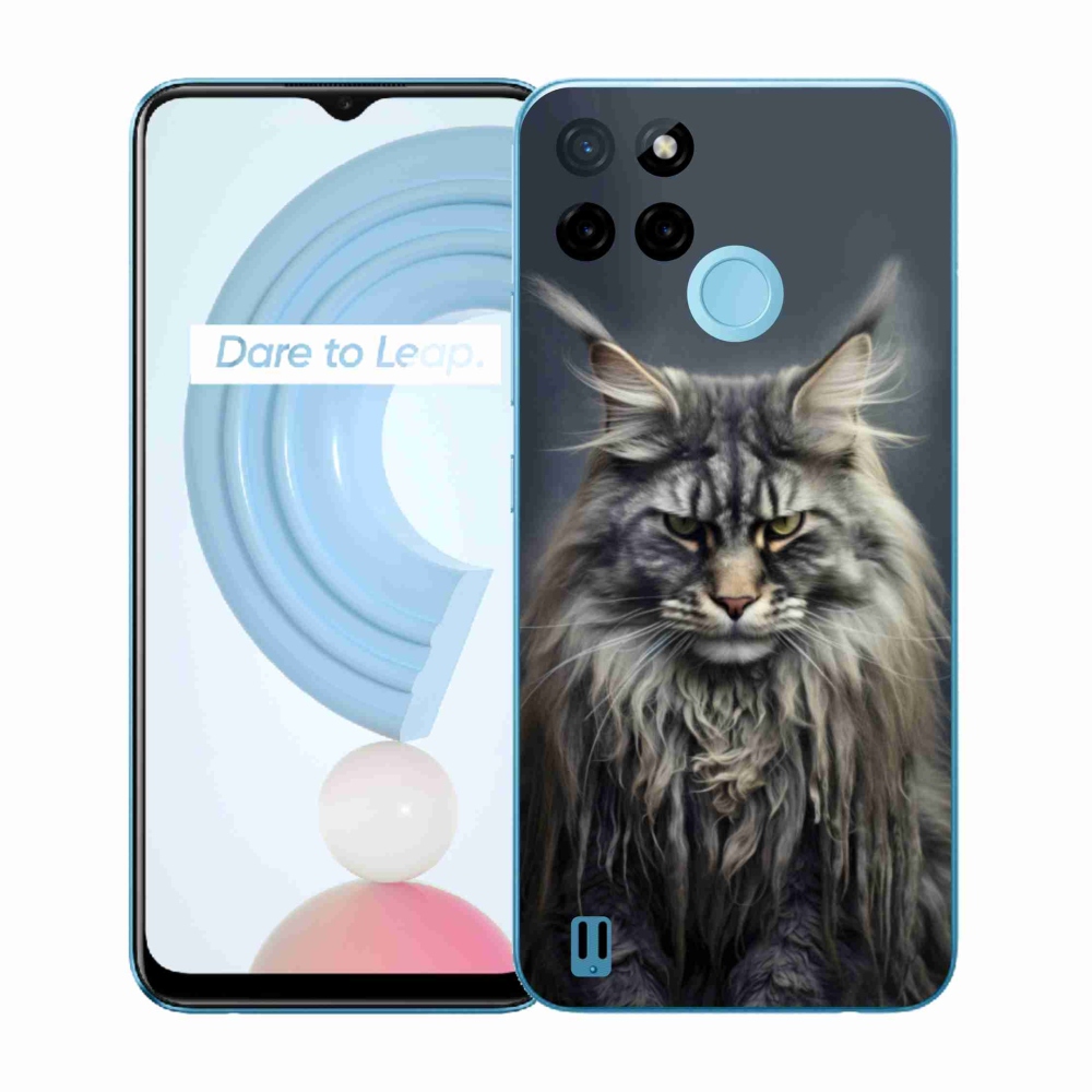 Gelový kryt mmCase na Realme C21Y/C25Y - kočíčí pohled 4