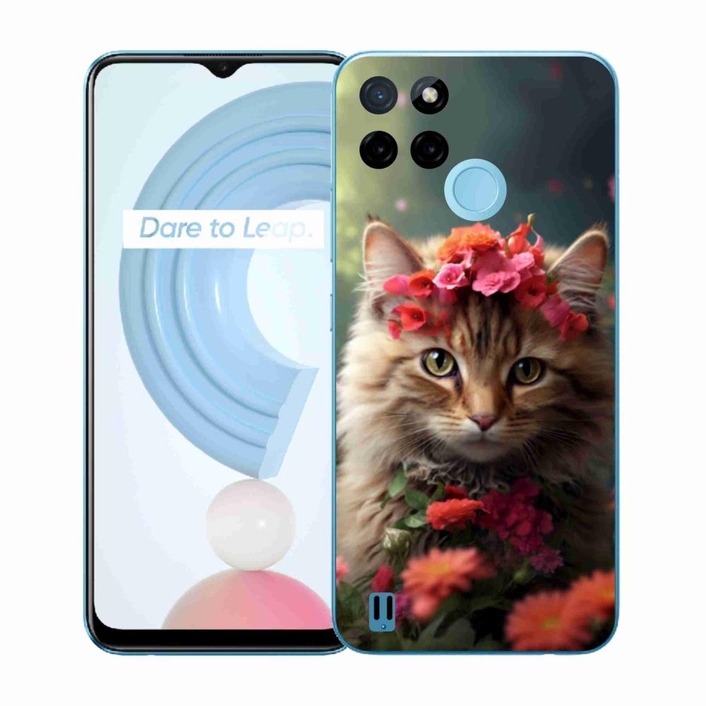 Gelový kryt mmCase na Realme C21Y/C25Y - kočíčí princezna