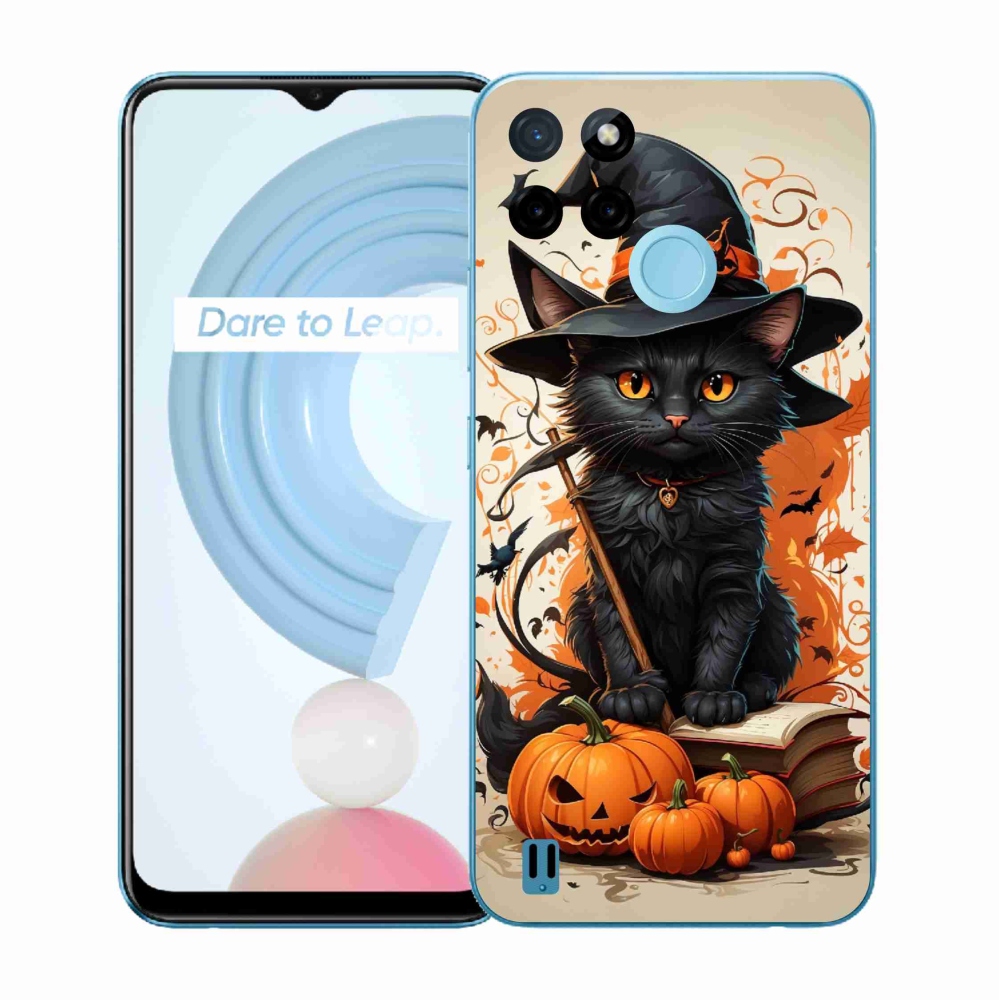 Gelový kryt mmCase na Realme C21Y/C25Y - kocour čaroděj