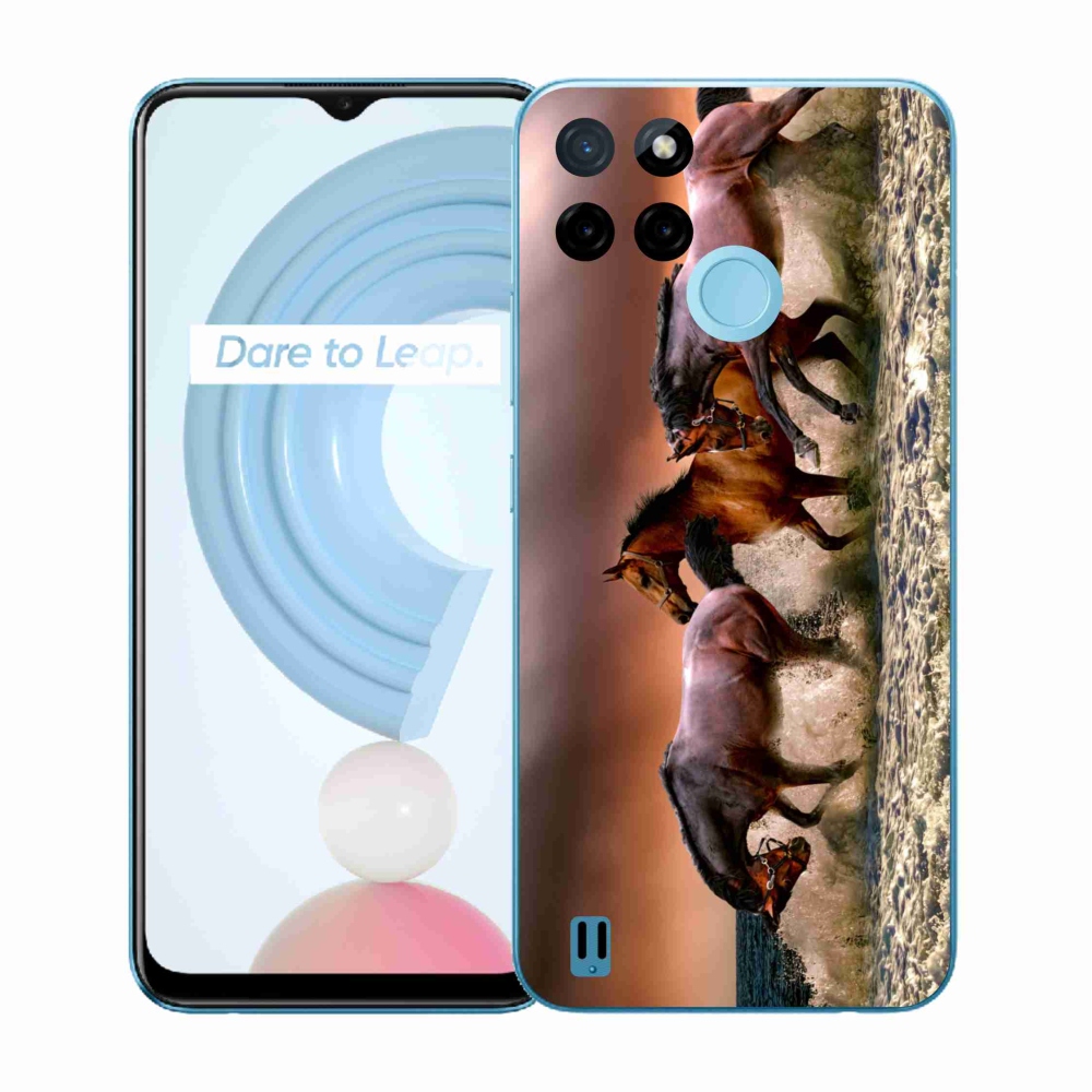 Gelový kryt mmCase na Realme C21Y/C25Y - koně 1