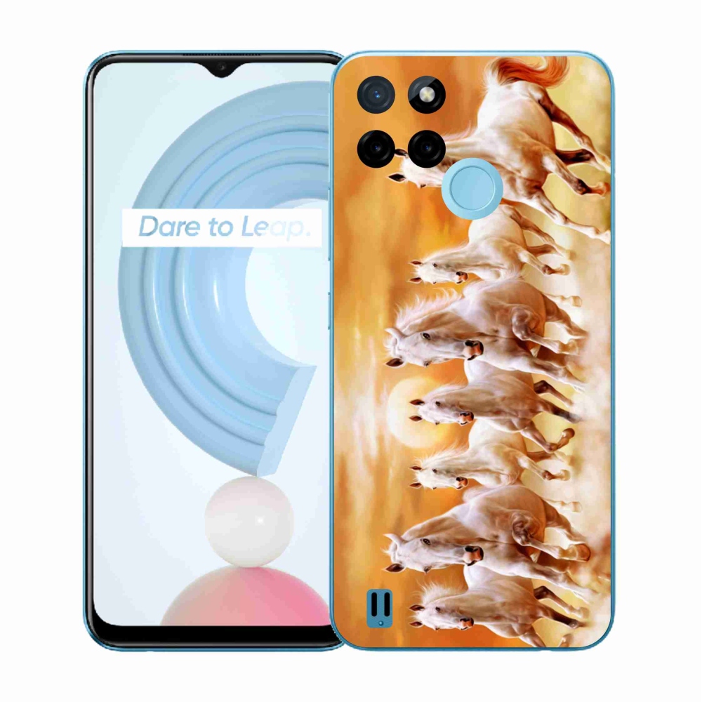 Gelový kryt mmCase na Realme C21Y/C25Y - koně 2
