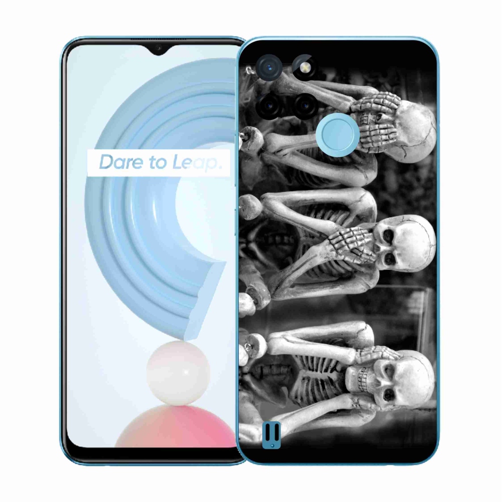 Gelový kryt mmCase na Realme C21Y/C25Y - kostlivci