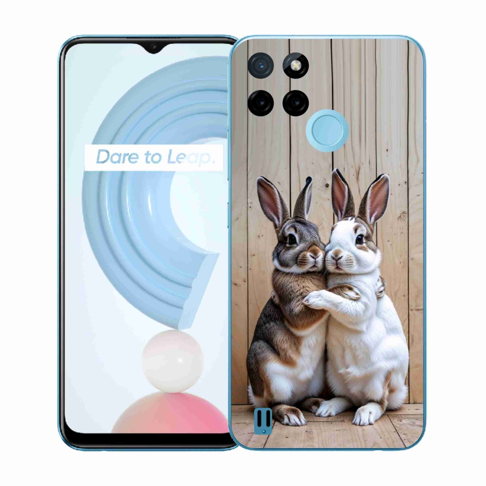 Gelový kryt mmCase na Realme C21Y/C25Y - králičí pár