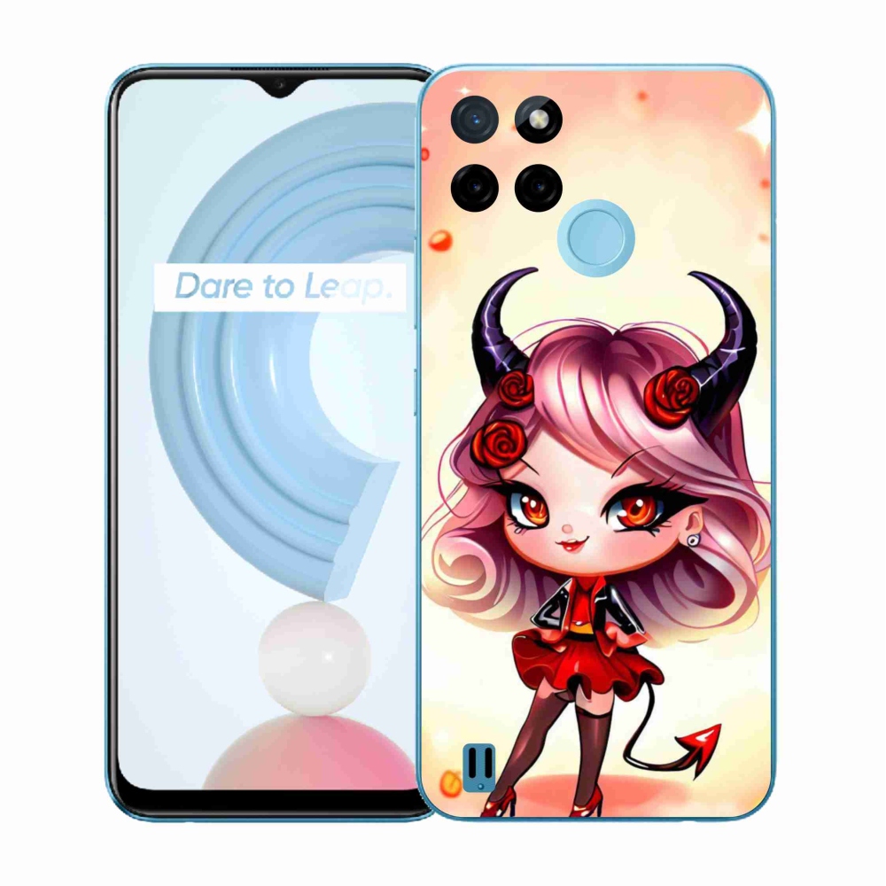 Gelový kryt mmCase na Realme C21Y/C25Y - kreslená čertice