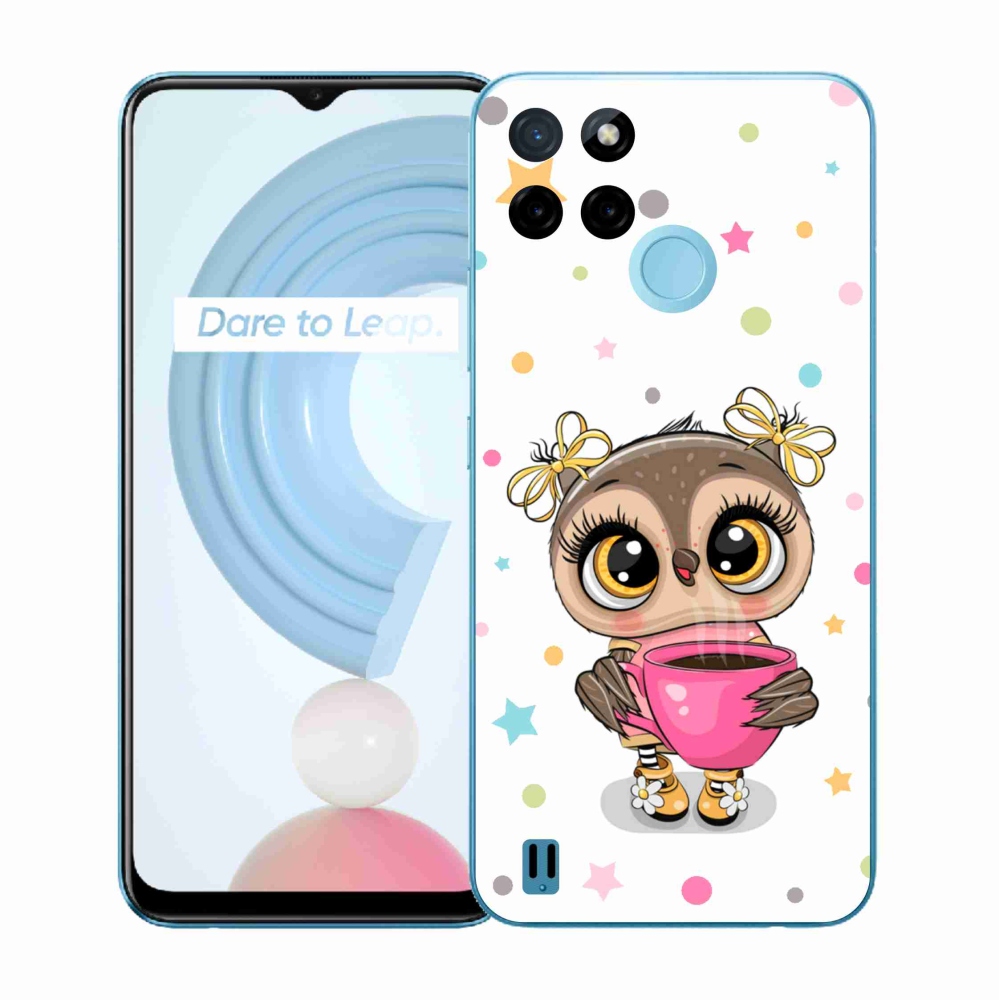 Gelový kryt mmCase na Realme C21Y/C25Y - kreslená sovička