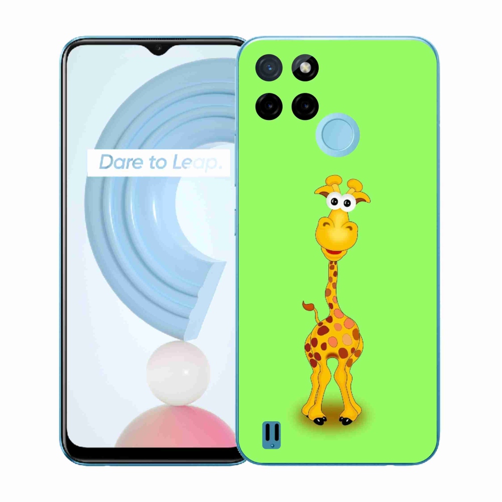 Gelový kryt mmCase na Realme C21Y/C25Y - kreslená žirafa