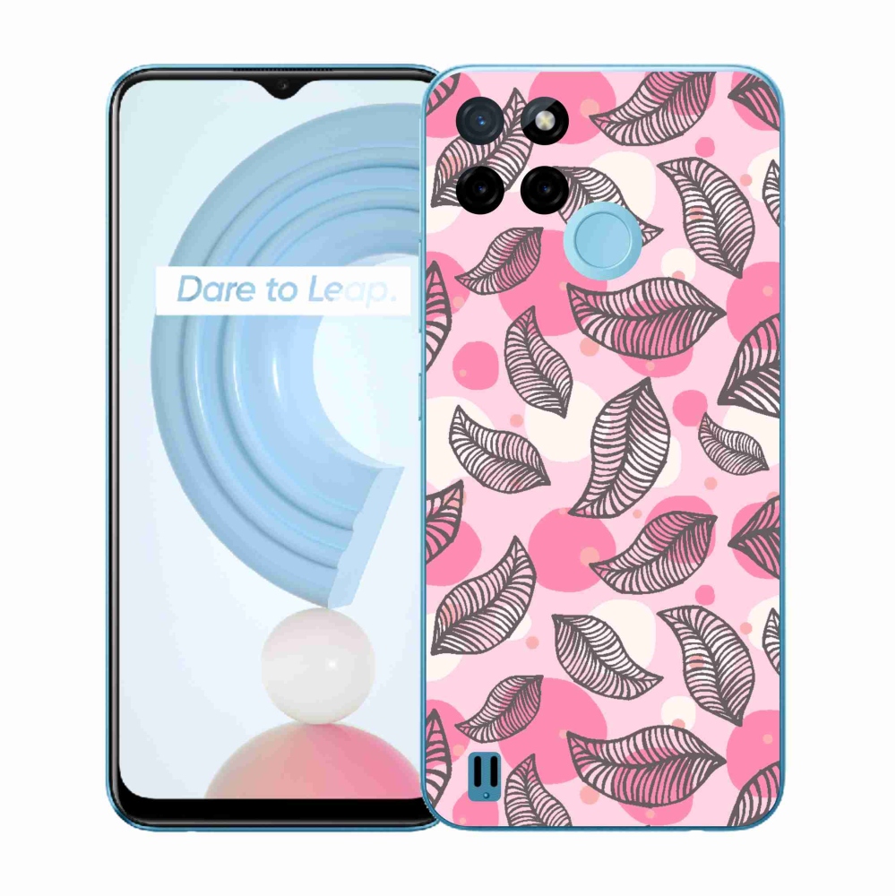 Gelový kryt mmCase na Realme C21Y/C25Y - kreslené padající listy