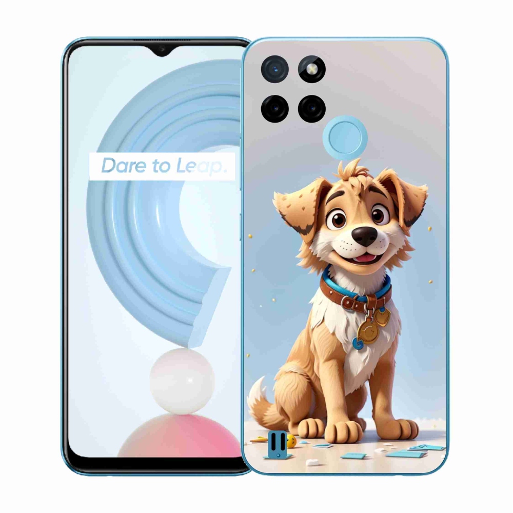 Gelový kryt mmCase na Realme C21Y/C25Y - kreslené štěně
