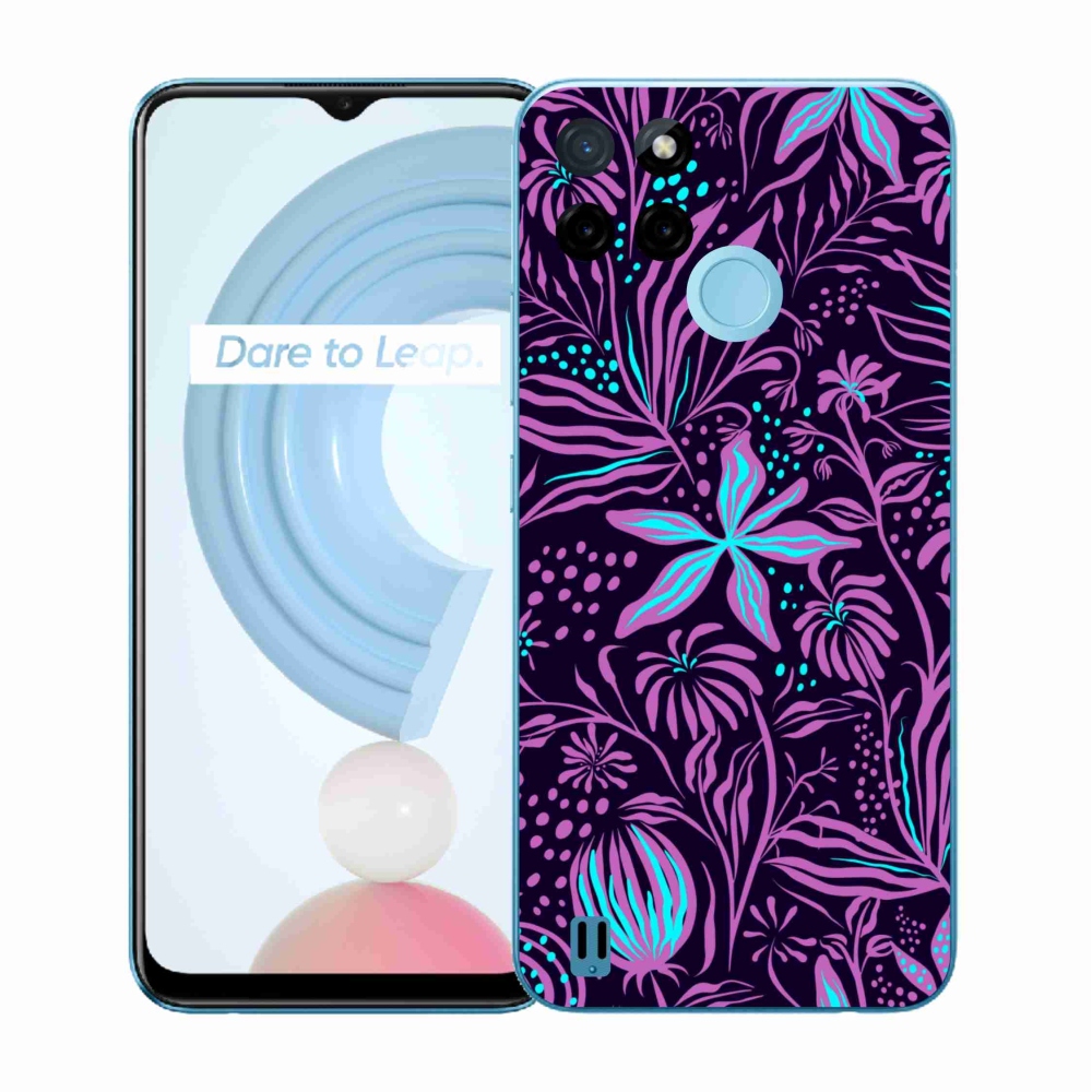 Gelový kryt mmCase na Realme C21Y/C25Y - květiny 2