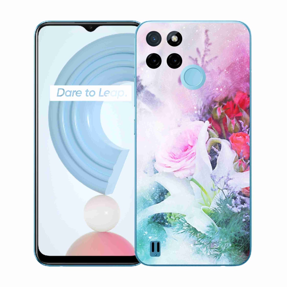Gelový kryt mmCase na Realme C21Y/C25Y - květiny 4