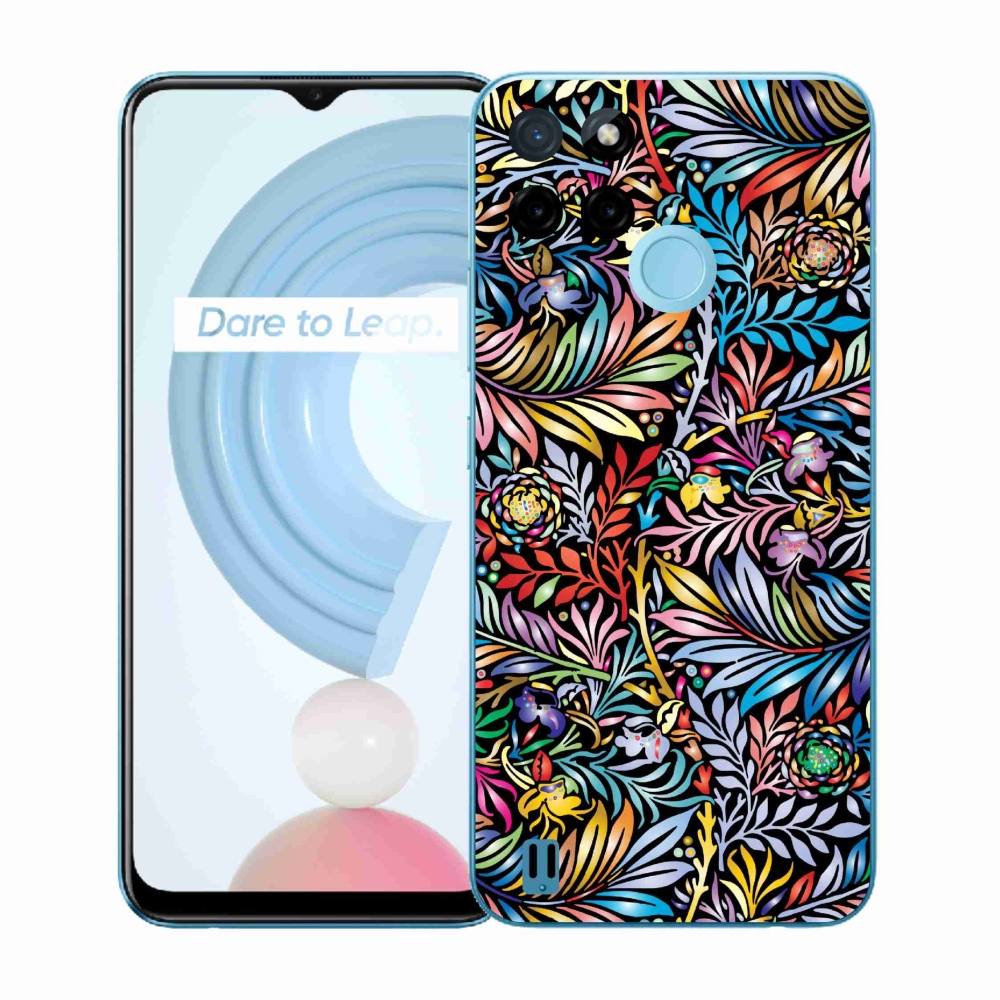 Gelový kryt mmCase na Realme C21Y/C25Y - květiny 5