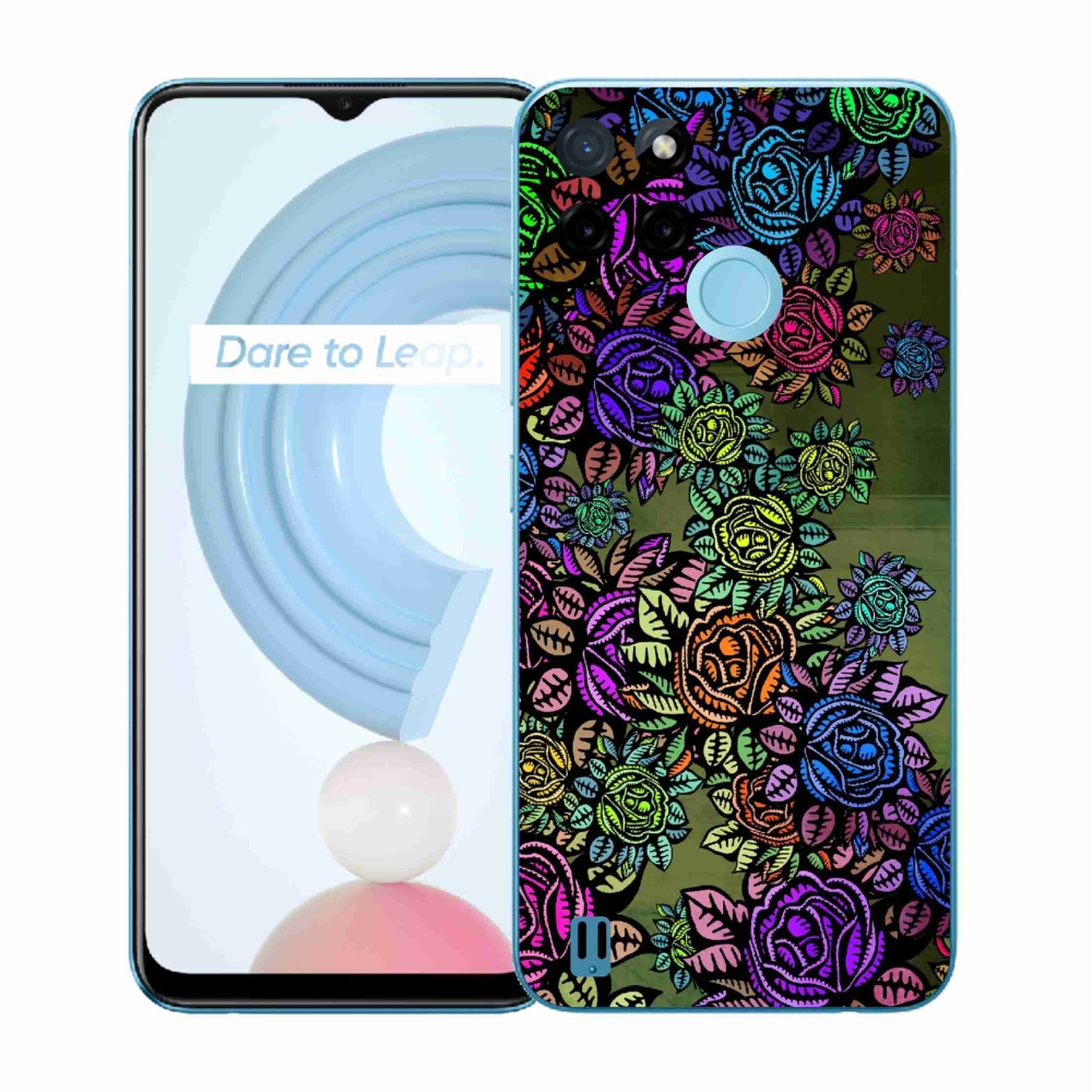Gelový kryt mmCase na Realme C21Y/C25Y - květiny 6