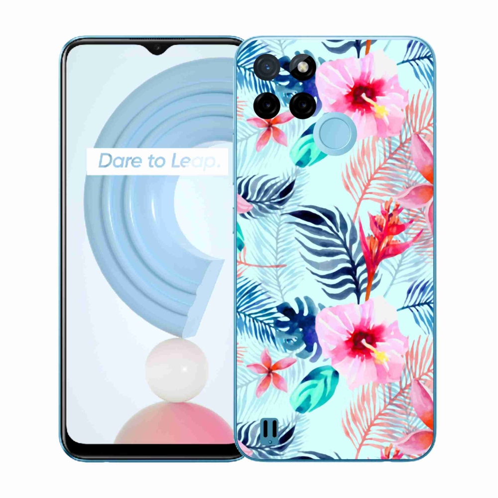 Gelový kryt mmCase na Realme C21Y/C25Y - květiny